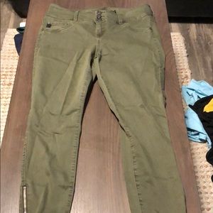Torrid Army Green Stiletto Jeggings